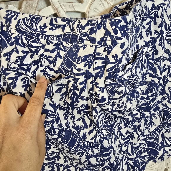 Lilly Pulitzer Colette Scallop Hem Skort Blue Size 4 Bay Blue Krillin It - Picture 6 of 9